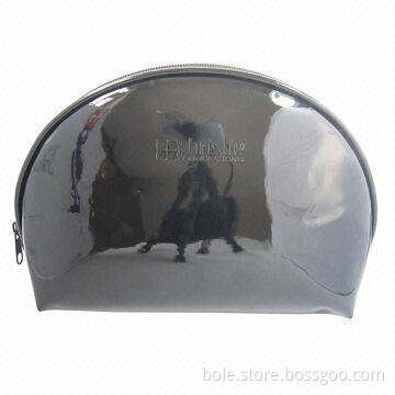 Half Moon-shaped Cosmetic Bag for Promotion Purpose, Can be Customized